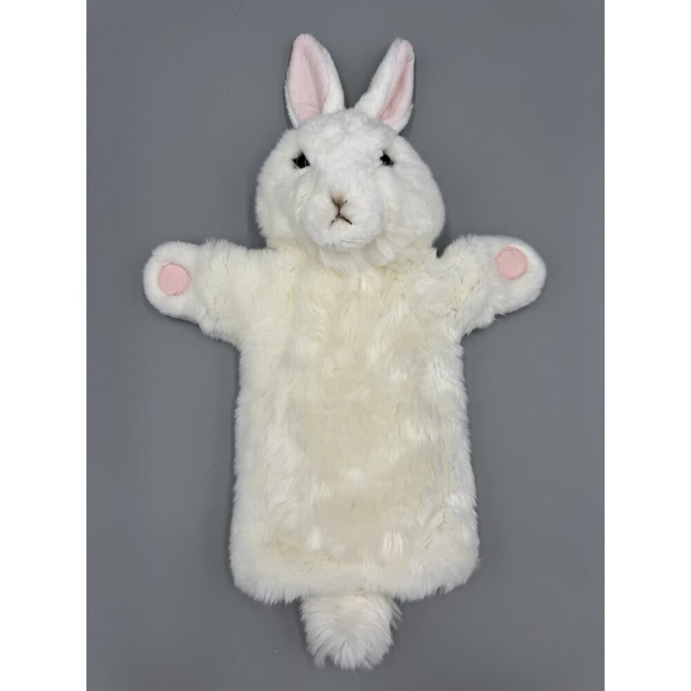 The Puppet Company White Bunny Toy Plush Long Sleeved Rabbit Puppet